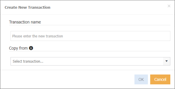create new transaction