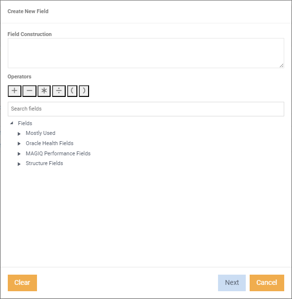 create new field construction