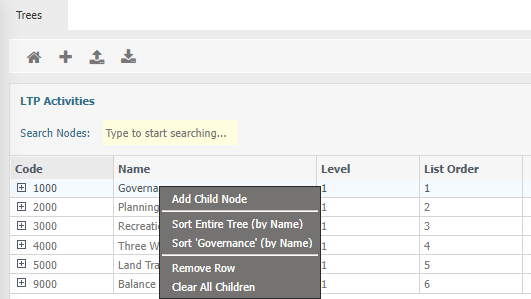sorting by node name