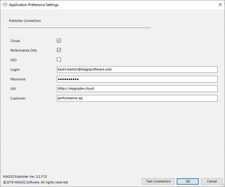 application preference settings